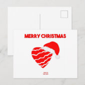 Weihnachts-Herz-Postkarte Postkarte (Vorne/Hinten)
