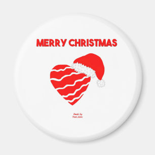 Weihnachts-Herz-Rundmagazin Magnet