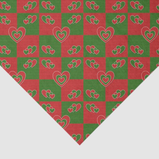 Weihnachts-Herz-Zettel Seidenpapier (Ausschnitt)