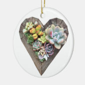 Weihnachts-Herzdekoration Keramik Ornament (Links)