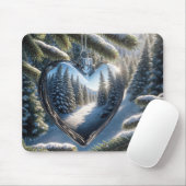 Weihnachts-Herzdekoration Mousepad (Mit Mouse)