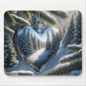 Weihnachts-Herzdekoration Mousepad (Vorne)