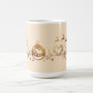 Weihnachts-Herzschlag-Feiertagsdesign Kaffeetasse