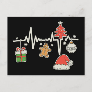 Weihnachts-Herzschlag-Pflegerin Xmas-Festtagszeit Feiertagspostkarte