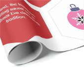 Weihnachts Hexagon Santa Tree Snowman Ornament Ico Geschenkpapier (Rolleneckpunkt)