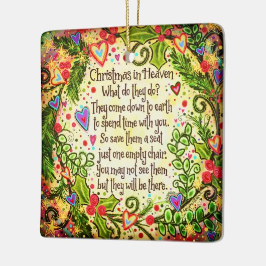 Weihnachts-Himmel Rettete ihnen ein Zitat des Vors Keramikornament (Links)