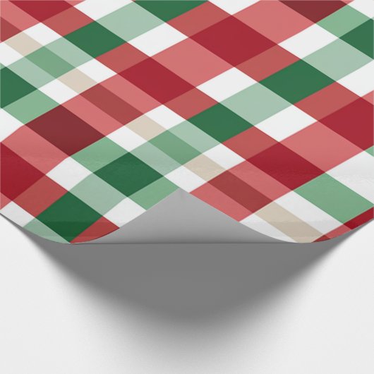 Weihnachts-Hintergrund Karo Muster Geschenkpapier (Ecke)