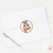 Weihnachts Hippo Classic Round Sticker (Umschlag)