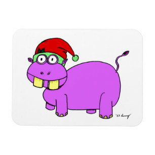 Weihnachts-Hippo-Flexmagnet Magnet