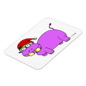 Weihnachts-Hippo-Flexmagnet Magnet (Linke Seite)