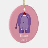 Weihnachts-Hippo Keramikornament (Rechts)