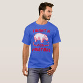 Weihnachts Hippo Vintag Retro Weihnachtsfreund T-Shirt (Vorne ganz)