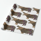 Weihnachts-Hippopotamus-Wrapping-Papier Geschenkpapier (Ungerollt)