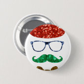 Weihnachts-Hipster Button (Vorne & Hinten)