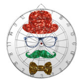 Weihnachts-Hipster Dartscheibe (vorne)