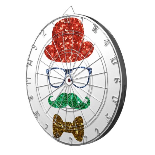 Weihnachts-Hipster Dartscheibe (Vorderseite rechts)