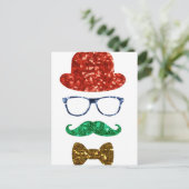 Weihnachts-Hipster Feiertagspostkarte (Stehend Vorderseite)