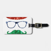 Weihnachts-Hipster Gepäckanhänger (Vorderseite horizontal)