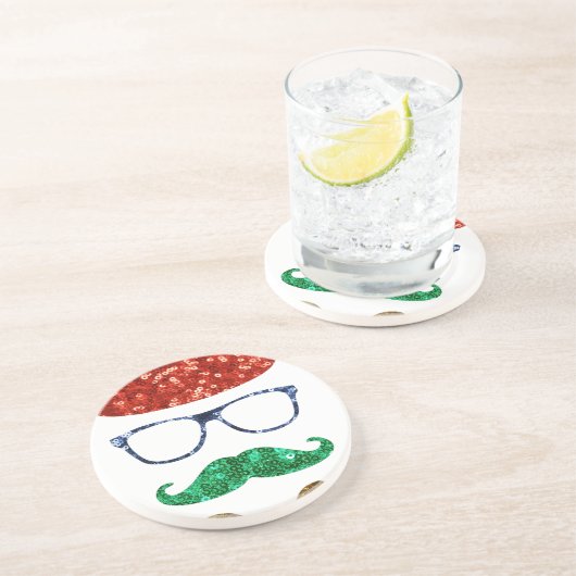 Weihnachts-Hipster Getränkeuntersetzer (Seite)