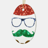 Weihnachts-Hipster Keramikornament (Links)
