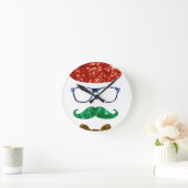 Weihnachts-Hipster Runde Wanduhr (Zuhause)