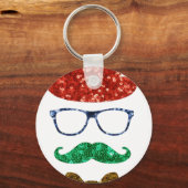 Weihnachts-Hipster Schlüsselanhänger (Vorderseite)