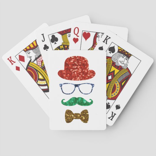 Weihnachts-Hipster Spielkarten (Rückseite)