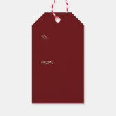 Weihnachts-Hirsch-Antler Rustikale Weihnachtsgesch Geschenkanhänger (Rückseite)