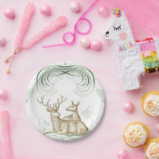 Weihnachts-Hirsch-Drink-Untersetzer Pappteller (Party)
