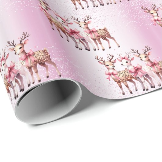 Weihnachts-Hirsch-Feiertags-Geschenkpapier Geschenkpapier (Rolleneckpunkt)