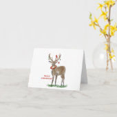 Weihnachts-Hirsch-Grußkarte Karte (Gelbe Blume)