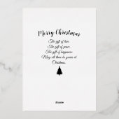 Weihnachts Hirsch mit Vogel. Folien Feiertagskarte (Rückseite)