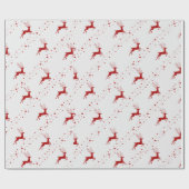 Weihnachts-Hirsch-Musterkunst Geschenkpapier (Flach)