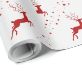 Weihnachts-Hirsch-Musterkunst Geschenkpapier (Rolleneckpunkt)