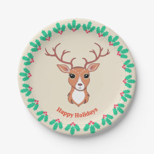 Weihnachts-Hirsch-Papierteller Pappteller