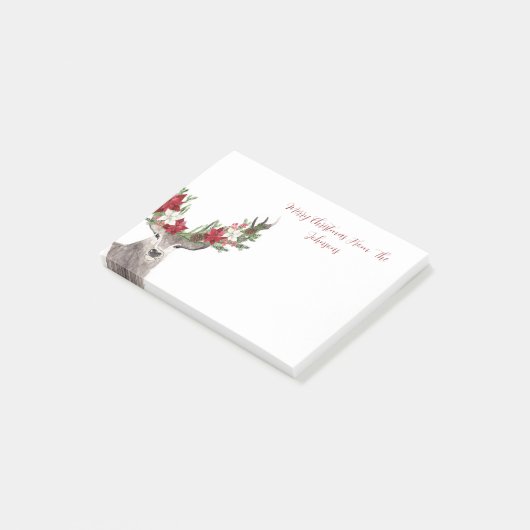 Weihnachts-Hirsch-Post-It-Notes Post-it Klebezettel (angewinkelt)