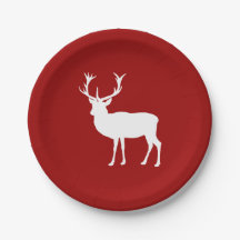 Weihnachts Hirsch rot und weiß