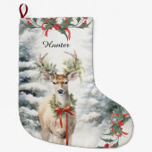 Weihnachts-Hirsch-Strumpf, perfekte Jäger-Geschenk Großer Weihnachtsstrumpf (Vorderseite)