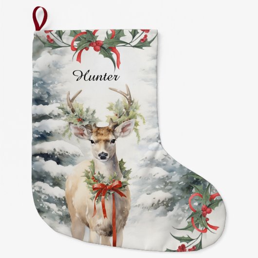 Weihnachts-Hirsch-Strumpf, perfekte Jäger-Geschenk Großer Weihnachtsstrumpf (Vorderseite)