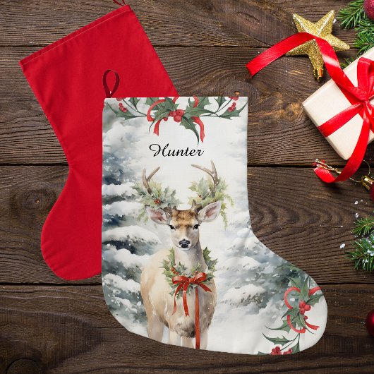 Weihnachts-Hirsch-Strumpf, perfekte Jäger-Geschenk Großer Weihnachtsstrumpf