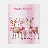 Weihnachts-Hirsch-Urlaub Fleece Blanket (Vorderseite)