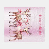Weihnachts-Hirsch-Urlaub Fleece Blanket (Vorderseite (Horizontal))