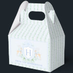 Weihnachts-Hirsch-Wappen | Monogramm Geschenkschachtel<br><div class="desc">Das elegante Aquarellmonogramm-Wappen verleiht dieser Gefälligkeitsbox einen schönen und zeitlosen Look. Es gibt einen Blumenstreifen gemusterten Hintergrund Farben sind sage grün und blau. Wenn Sie Fragen haben oder Hilfe bei der Anpassung dieser Box benötigen,  wenden Sie sich bitte an uns. Ich helfe gerne.</div>