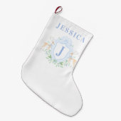 Weihnachts-Hirsch-Wappen-Monogramm mit Namen Großer Weihnachtsstrumpf (Vorderansicht (hängend))