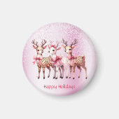 Weihnachts-Hirsch-Weihnachtsmagnet Magnet (Vorne)