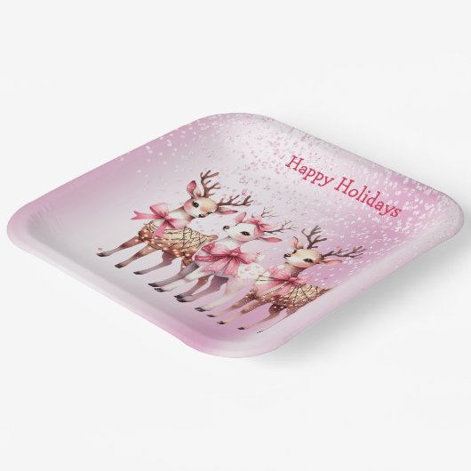 Weihnachts-Hirsch-Weihnachtspapierplatte Pappteller (Gewinkelt)