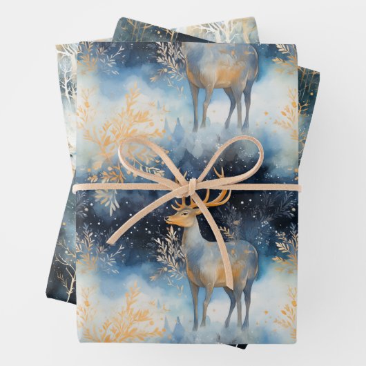 Weihnachts Hirsch Wrapping Papier Geschenkpackunge (Beispiel)