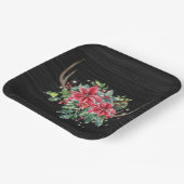 Weihnachts-Hirschantler mit Lichtern Pappteller (Gewinkelt)