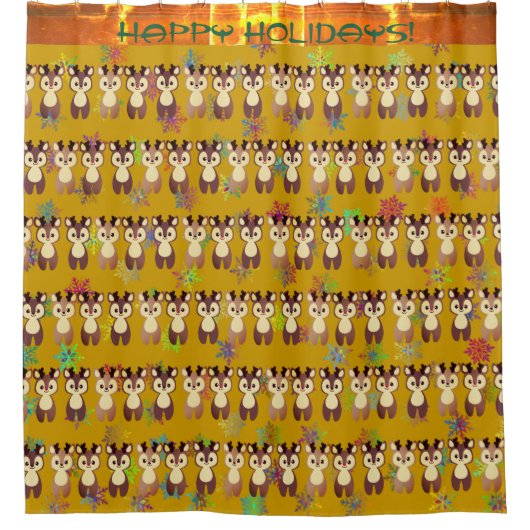 Weihnachts-Hirschduschvorhang Duschvorhang (Vorderseite)