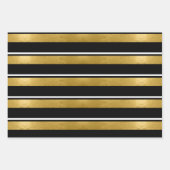 Weihnachts Hirschgeweih, Streifen, Bäume Gold ID86 Geschenkpapier Set (Vorderseite 2)